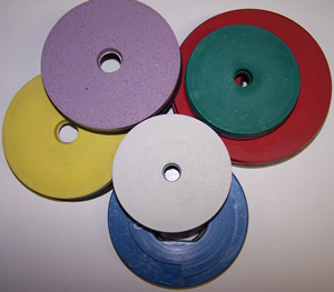 Granite, Marble and Engineered Stone Wheels in 4"(100 mm), 5"(125 mm), 6"(150 mm) For Multi Edge (Flat or Radius) Inline Polishing